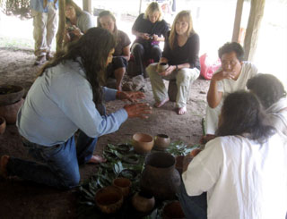 Elder Harold Joseph sharing Hopi traditions with the Lacandn Maya